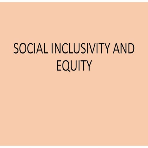 Inclusivity & Equity