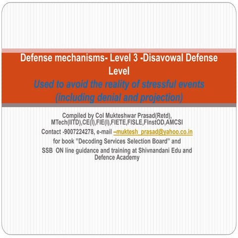 6.Defense mechanisms-Disavowal Defense Level.pptx