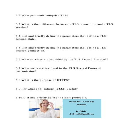 6.2 What protocols comprise TLS6.3 What is the difference bet.docx