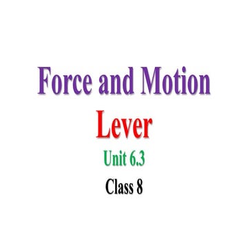 6.3 lever class 8.pptx