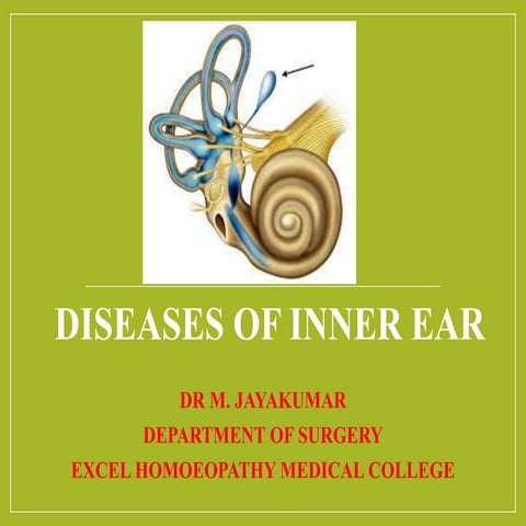 6. DISEASES OF INNER EAR POWERPOINT PRESENTATION | PPTX