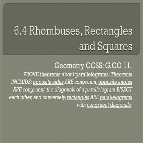 Types of parallelogram under Rhombuses.ppt