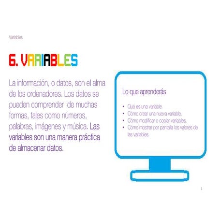 Variable - Qué es, usos, ejemplos, tipos y en la informática | PDF