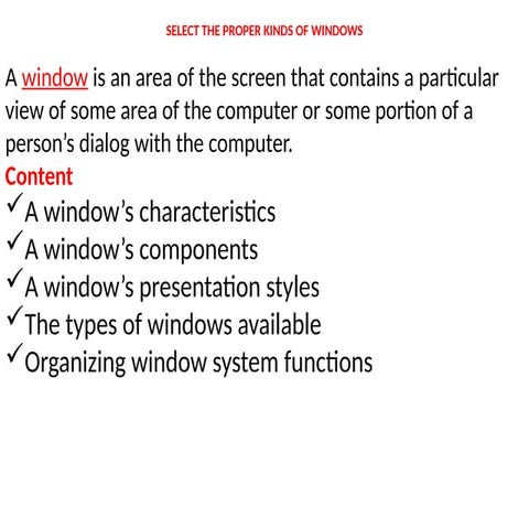 6.proper windowscomponenets.pptx 3.Phrasing the Menu.pptx in detail ppt to cr...