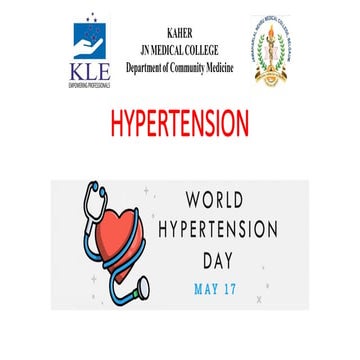 6. Hypertension and its prevention in community