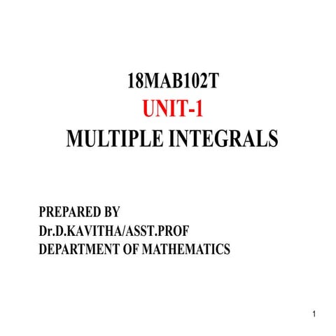 6. Multiple Integrals - RPMjkldajNDvNSDmnvS<MDv