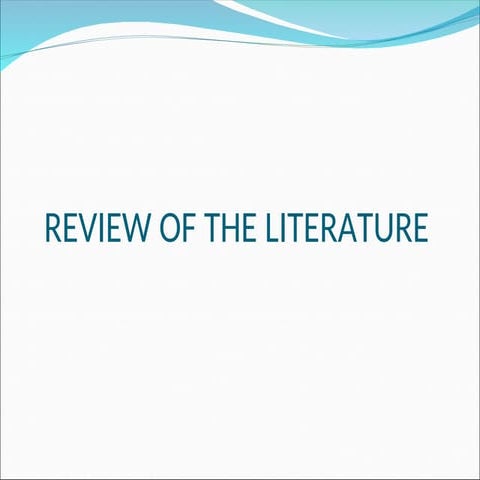 CHAPTER 2 REVIEW OF THE LITERATURE BBA/M