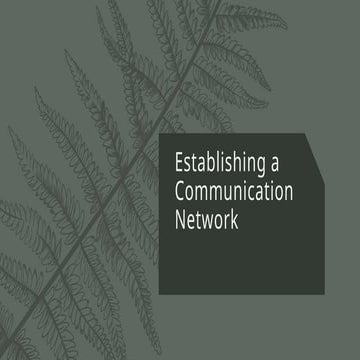 Establishing a Communication Network in School Management