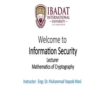 Mathematics of Cryptography information.