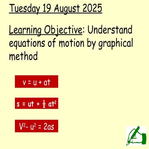 6. Equations Of Motion helps to find the speed and velocity