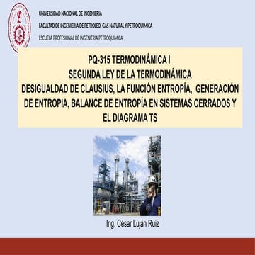 6.2 - 2° Ley - Desigualdad de Clausius, entropia, sist cerrado.pptx