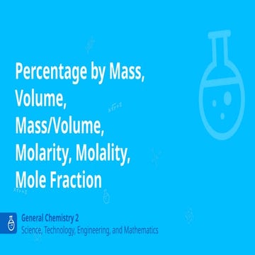 Concentration of Solutions (Molarity and Molality) | PPTX