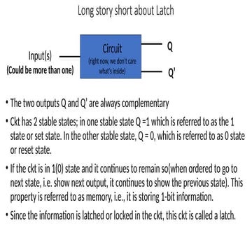 Latch Introduction & RS Latch | PPTX