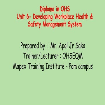 Health and safety at work place | PPTX
