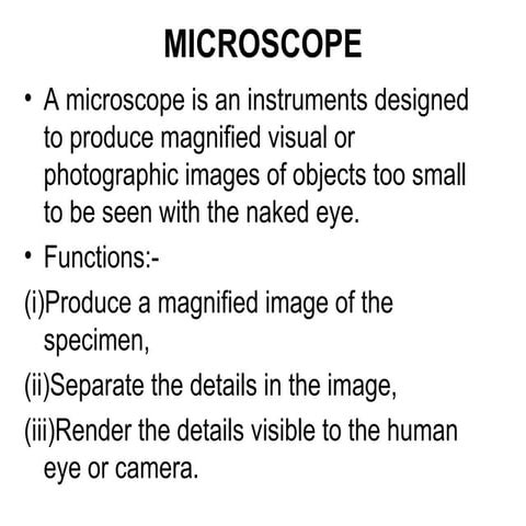 MICROSCOPY SEMINAR PRESENTATION BY SITESH) | PDF