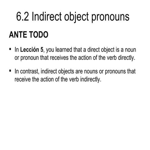 6.2 Indirect object pronouns