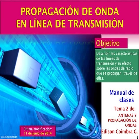 6.2 Propagacion de oonda en linea de transmision