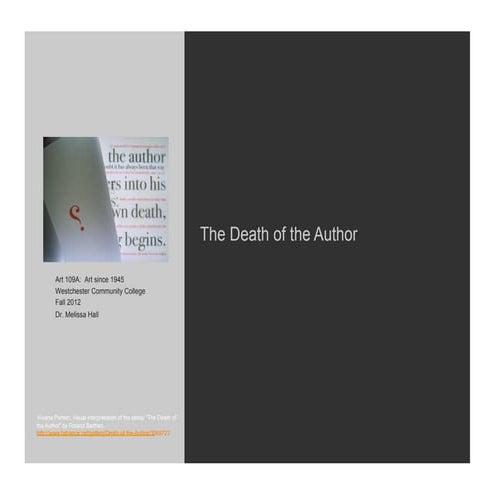 Death of the Author