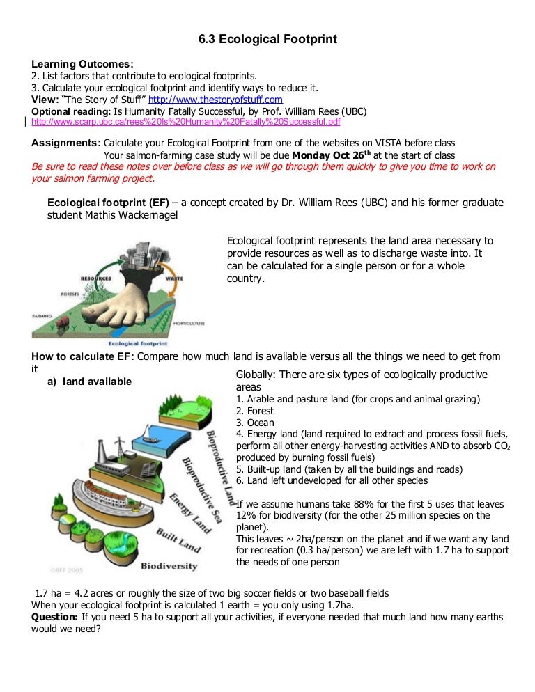 6.3 Ecological Footprint