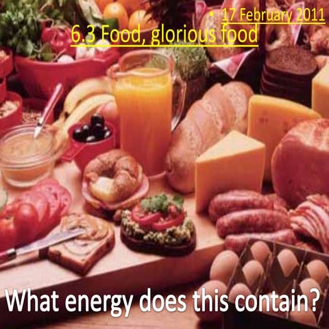 6.3 food glorious food