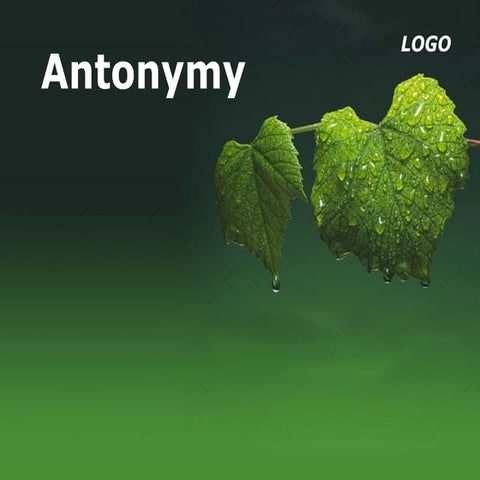 Antonymy