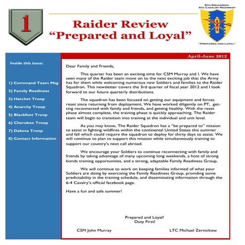 6 4 cav 3rd quarter fy12 newsletter