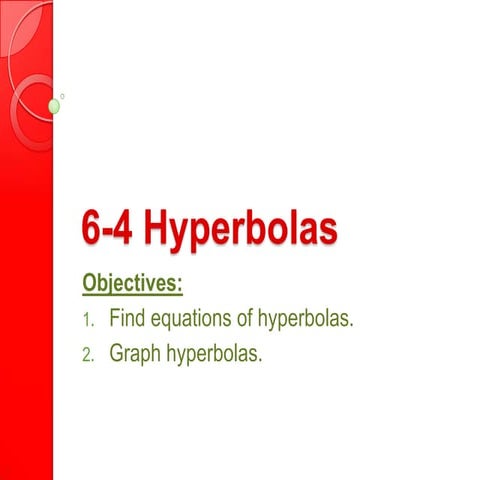Hyperbolas | PPTX