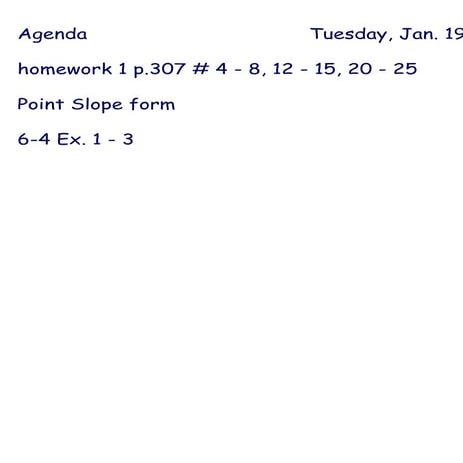 6 4 Point Slope Form