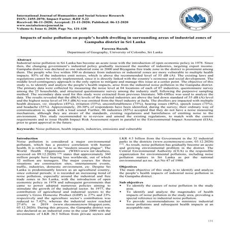 Noise pollution assessment in greater agartala city a case study | PDF