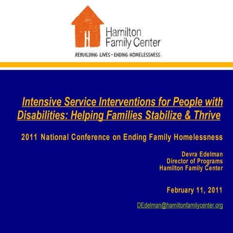 6.7 Intensive Service Interventions for People with Disabilities