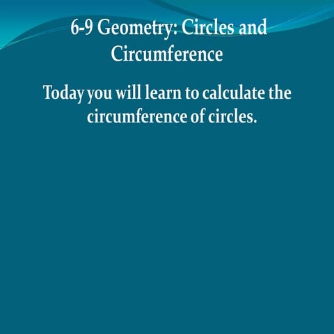 6 9 Geometry Circles
