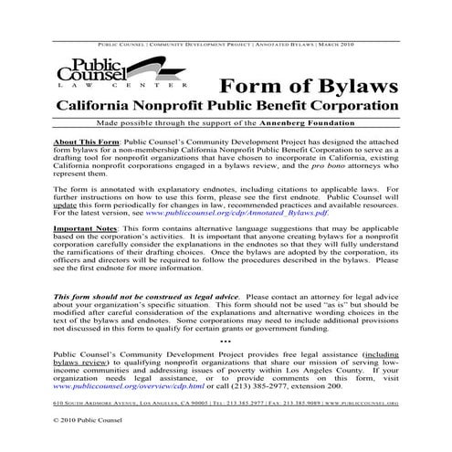 6. annotated bylaws