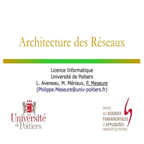 Architecture reseau pour communication et protocole