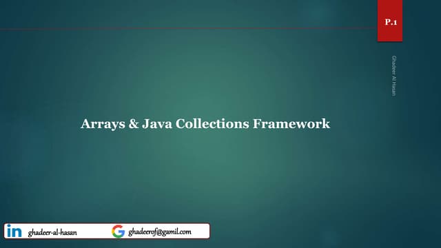 #6- Arrays and Collections Framework