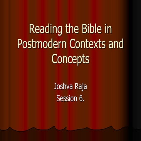 6-Bible and Postmodern Context (2).pptx