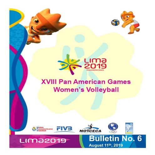 Boletín final del voley damas Juegos panamericanos Lima 2019
