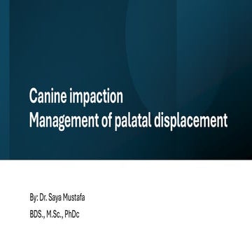 canine-impaction In dentistry oral health