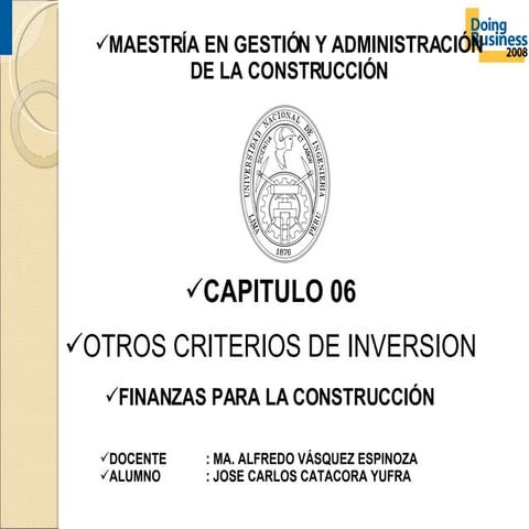 6 Capitulo 6   Otros Criteros De Inversion