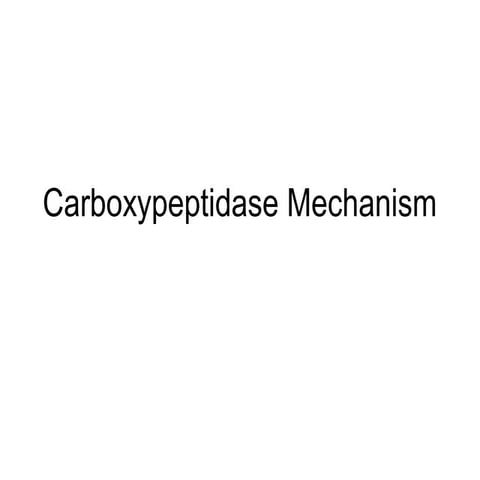 6  carboxypeptidase mechanism