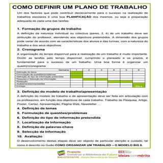 6   como definir plano de trabalho