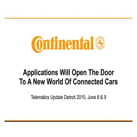 Applications Poised to Open the Door to a New World of Connected Cars