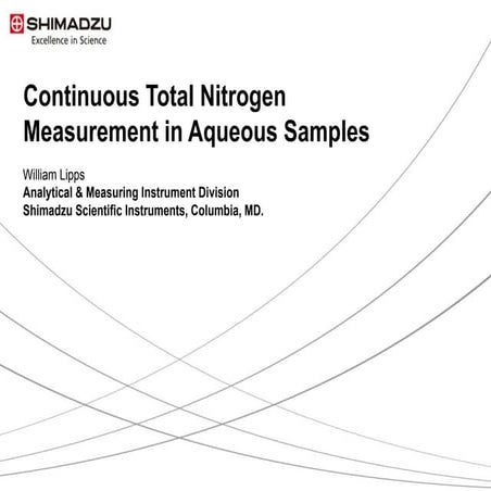Continuous Total Nitrogen Measurement in Aqueous Samples