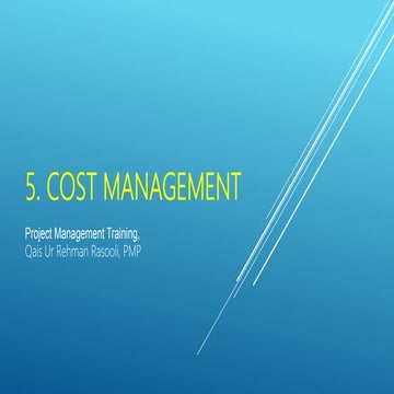 6- PMP Training - Cost Management