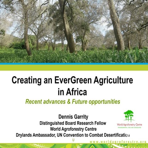 Dennis Garrity: Evergreen Agriculture #BeatingFamine