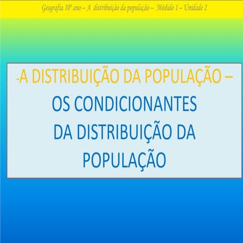 distribuição da população 