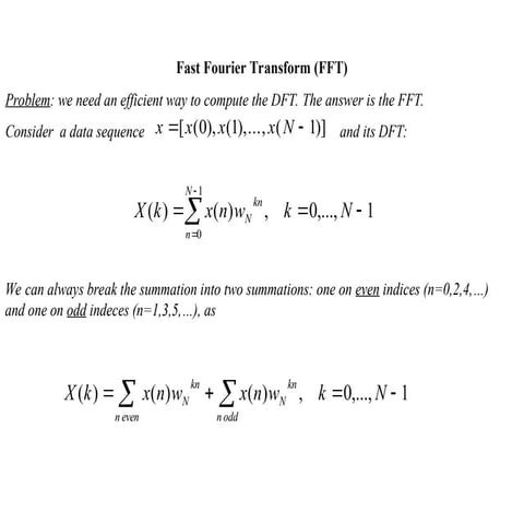 Fast Fourier Transforms, Butterfly structure, DIT, DIF | PPTX