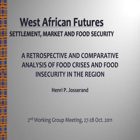 A retrospective and comparative analysis of food crises and food insecurity i...