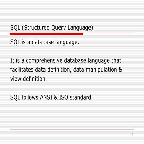 ALL BASIC SQL SERVER QUERY | PPT