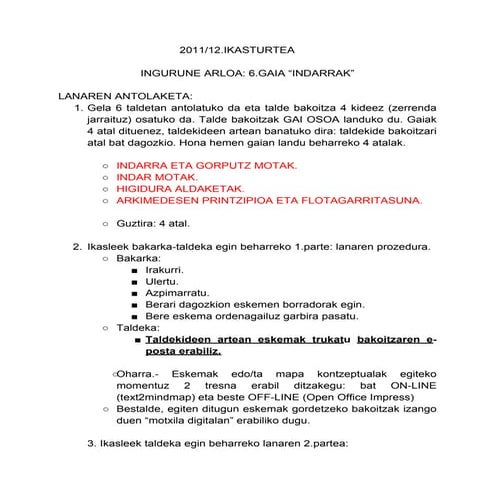 6.LH.INDARRAK. JARDUEREN ANTOLAKETA