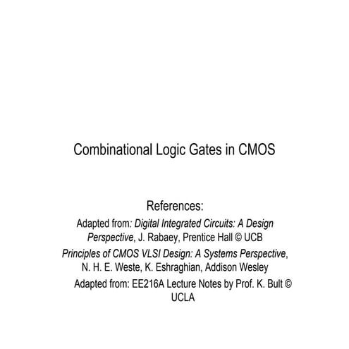 Combinational logic-style1_CMOS for VLSI